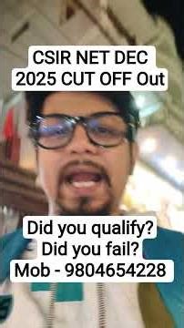 CSIR NET December 2025 cut off is out | Did you qualify? #csirnetresult