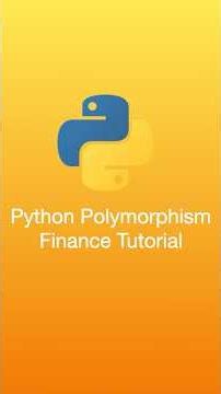 Python Polymorphism Finance Tutorial #python #coding #developer #techtips