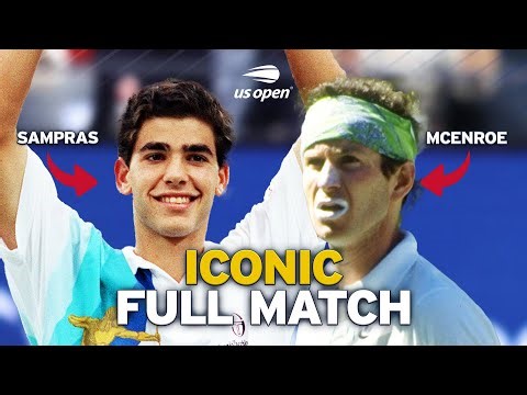 Pete Sampras vs. John McEnroe Iconic Full Match | 1990 US Open Semifinal