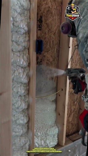 Spray Foam Application for Wall Insulation in Building Construction #SprayFoam #WallInsulation