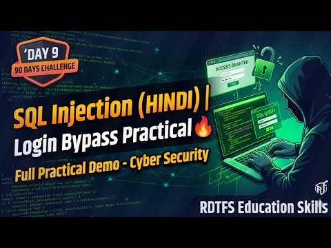 SQL Injection Full Practical in Hindi 🔥| Login Bypass Demo |Cyber Security Day 9 | 90 Days Challenge