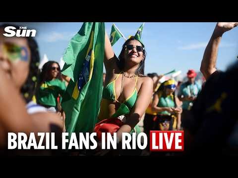LIVE: Brazil fans watch the World Cup in Rio as they hope to beat Norway in the Last 16