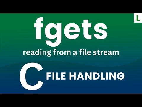 fgets function explained | C Programming File Handling Course for Beginners