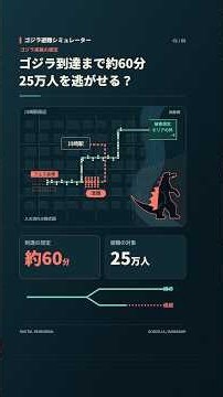 ゴジラ襲来！25万人をどう逃がす？ 富士通の避難シミュレーター