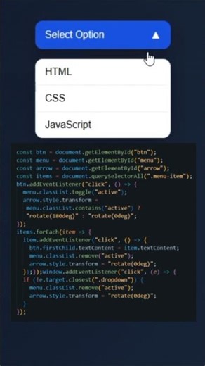 Amazing Clickable Drop-down using HTML CSS & JavaScript