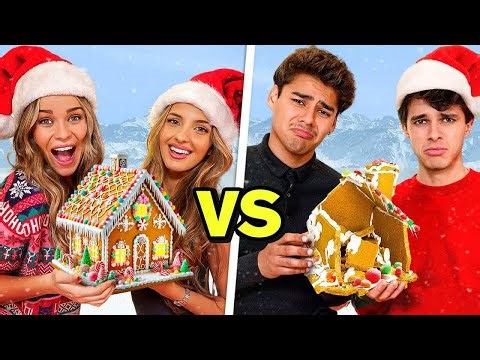 Amp World! BOYS vs GIRLS Gingerbread House Competition