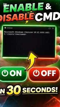CMD ON/OFF Trick 😱💻(2026) #shorts