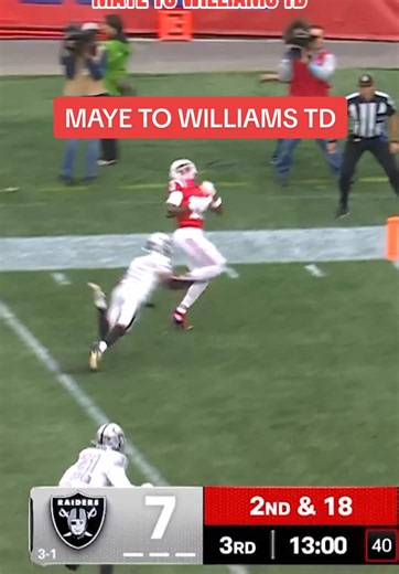 WHAT A THROW. WHAT A CATCH🔥 #nfl #patriots #touchdown #drakemaye 📺CBS