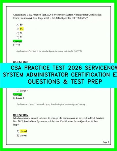 CSA Practice Test 2026 ServiceNow System Administrator Certification Exam Questions & Test Prep26