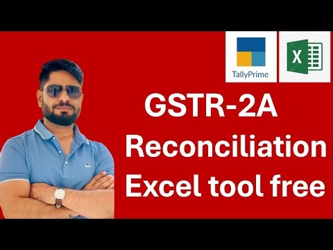 GSTR2A Reconciliation Excel tool free Full Tutorial in Hindi #Tally #TallyPrime #Accounting #GST
