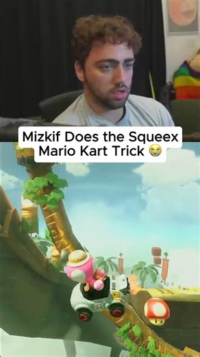 Mizkif does the Squeex Mario Kart Skip 😭