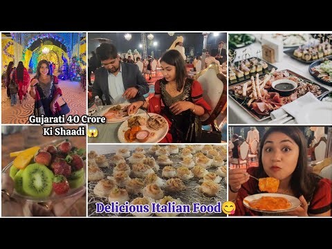 Luxury Gujarati Wedding 😱 || Luxury Food Italian Dish! 🍝 Gujarati Shaadi Veg Food Review
