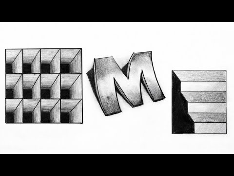 3 Easy 3d drawing tutorial !😱 Easy 3D drawing video #3ddrawing #art 