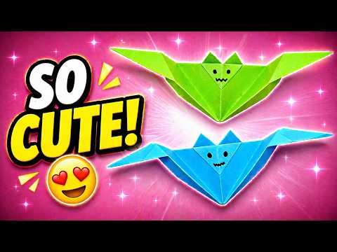 Easy Paper Crafts 🦇 How to Make Moving Paper Bat | Easy DIY Flying Bat Craft (Halloween Special!)