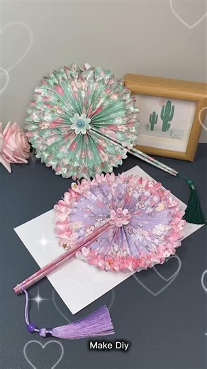 How To Make Magical Blossom Fan | Rotating Paper Hand Fan Craft | Easy Beautiful Paper Fan Tutorial