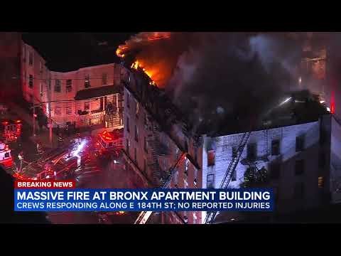 4-alarm fire burns through Bronx apartment building