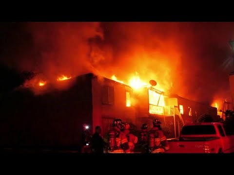 Fireworks believed to ignite fire at Houston condo complex