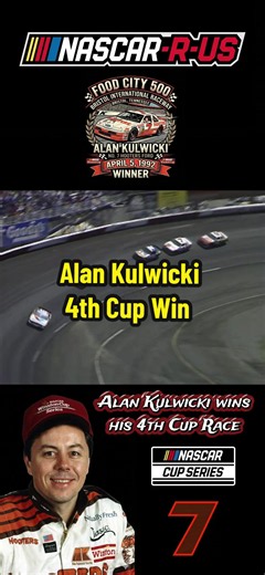 Alan Kulwicki wins his 4th @nascar Cup Series race at Bristol Motor Speedway. #NASCARTikTok #NASCAR #NASCARCupSeries #racing #AlanKulwicki