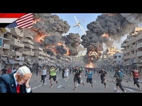 USA fighter jets and helicopters attack on irani military weapon supply convoy in gtav-GTAV