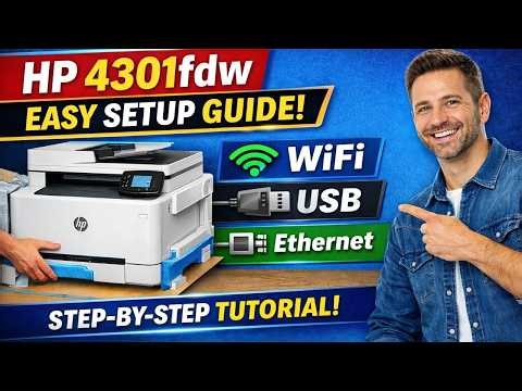 HP Color LaserJet Pro MFP 4301fdw Printer Setup | Step-by-Step