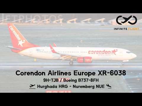 Infinite Flight // Corendon Airlines Europe B738 XR-6038 // Hurghada HRG - Nuremberg NUE