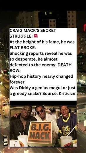 The Financial Reality of Craig Mack: Why He Nearly Left Bad Boy for Death Row 💸🎤
