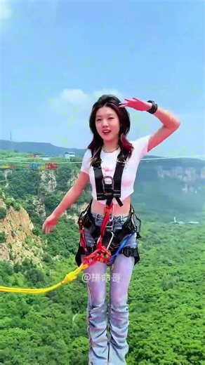 I want to ask you if you dare_ #travel #bungee #funny #zipline #outdoors #adventure #mountains