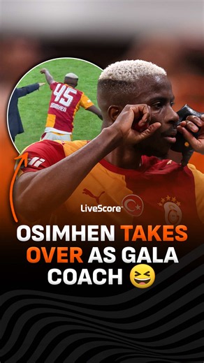 When the going gets tough, ask Osimhen 🤣👏 Galatasaray striker Victor Osimhen stepped in as coach whilst on the bench during his side’s 2-1 Süper Lig win vs Fenerbahçe to help his manager Okan Buruk. 🎥/ X - turcanbolayir #osimhen #galatasaray #fenerbahçe #süperlig #coach