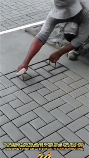 Concrete Floor Stamping Process to Create Beautiful Decorative Pavement Design #dailywork