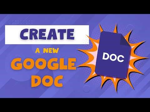 How to Create a New Google Doc Fast