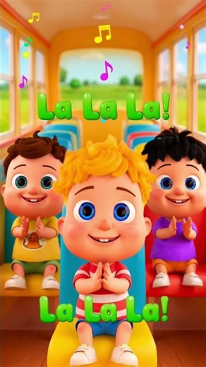 Wheels on the Bus! 🚌 | School Bus Song for Toddlers | 3D Cartoon Nursery Rhyme USA
