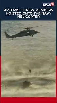 Artemis II Crew Member Is Seen Being Hoisted Onto A US Navy Helicopter To The Recovery Ship | N18S
