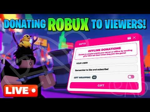 PLS DONATE LIVE 🔴 DONATING ROBUX TO SUBSCRIBERS 💸