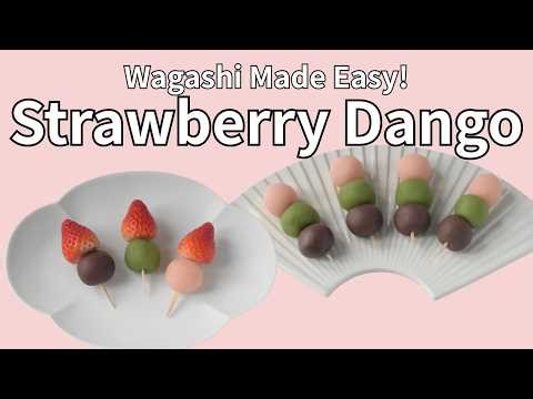 Strawberry Dango & Hanami Dango — Easy Japanese Spring Sweets