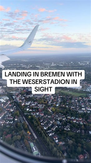 Landing in Bremen with Weserstadion in Sight