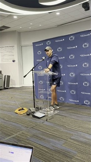Matt Campbell speaks to media during the bye week