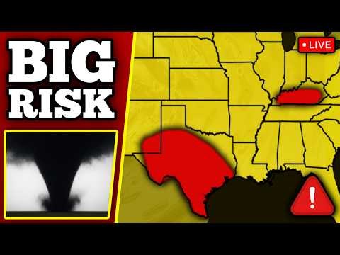 🔴 BREAKING TORNADO WARNING IN TEXAS - Tornadoes Possible With LIVE Storm Chasers...