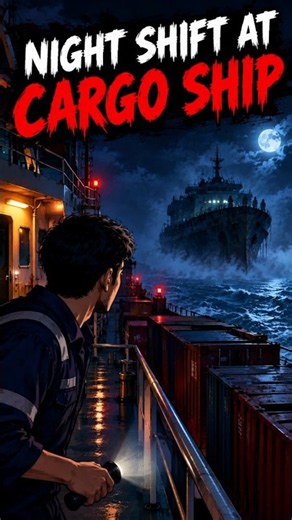 night shift job at cargo container ship #horror #horrorstories #shorts