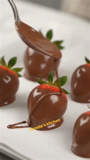 🍓🍫 Chocolate-covered strawberries = the easiest sweet treat! ✨