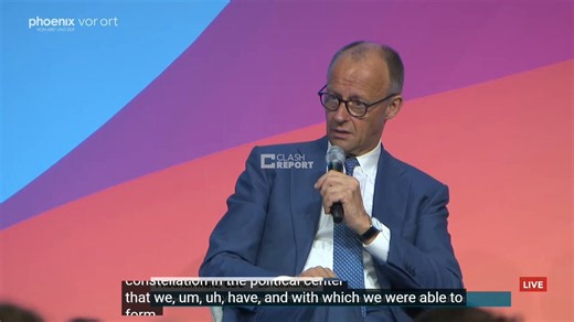 Germany's Chancellor Merz:People tell me: "Why don't you work together with the AfD? They agree with you on many issues. You would have a majority in the German Bundestag."I will not do that. And there is a very simple reason. This party wants to take Germany back to the time before Adenauer. With Adenauer, we left the age of nationalism behind us in Germany. And I will not lead the Federal Republic of Germany—and I will not lead my party—back behind the era of Adenauer.