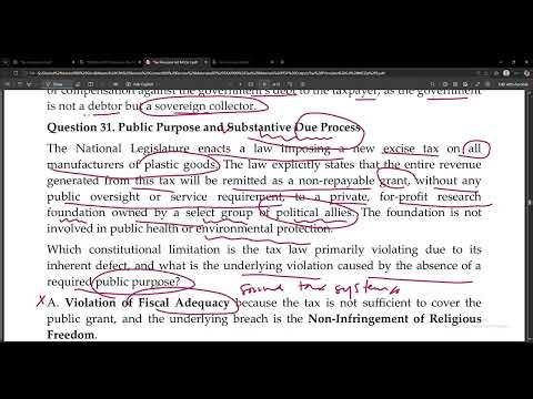MCQ031 Substantive Due Process of Law
