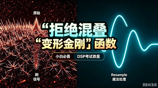 【DSP必看】一键搞定信号“缩放”魔术，拒绝混叠！Matlab变身黑科技，带你拆解resample底层逻辑，弄懂“变形金刚”级函数！这波稳了！