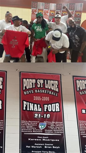 Wydoe™️ on Instagram: "One time for the OG Jaguars!! 🐆💯🏆 Last night we honored the 2006 Boys PSL team that made it to the final 4!! And the current Jags got a BIG win against Vero 20 years later 💯🔥 I was in 6th grade watching the 06 squad so to be back in the gym with my guys was a full circle moment! Once a Jaguar, always a Jaguar 🏀🐆 #20yearanniversary #psl #772"