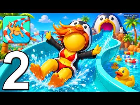 Aquapark.io - Gameplay Walkthrough Part 2 - Funny Aquapark Slide Game (iOS, Android)