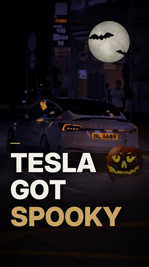 Tesla Just Got SPOOKY 🎃 #Shorts #tesla #TeslaHalloweenMode #teslaupdate