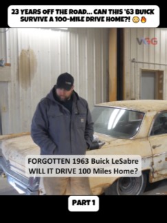 23 YEARS OFF THE ROAD… CAN THIS ’63 BUICK SURVIVE A 100-MILE DRIVE HOME?! 😳🔥#vicegripgarage #cartitok #vgg