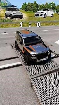 Range Rover vs Land Rover Defender | Who Survives? #crashboompunk #indiancars #beamngdrive #test