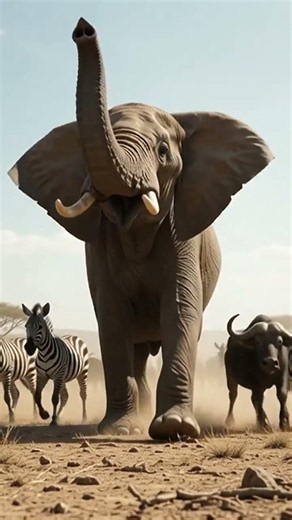 Lion vs. The Stampede: The Ultimate Savanna Clash
