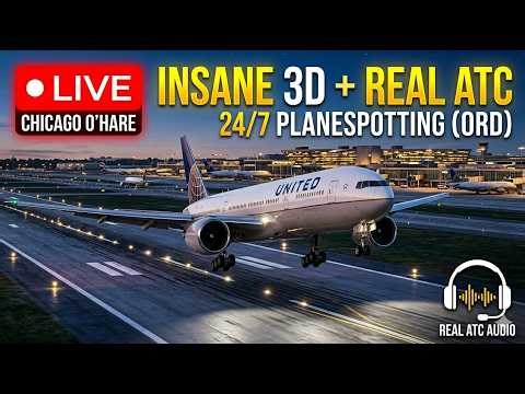LIVE! 3D CHICAGO O'HARE AIRPORT | ATC & Flight Tracking | 24/7 Aviation Hub(19/4/2026)