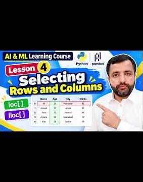 Selecting Rows and Columns | AI & ML Learning Course #python #artificialintelligence #coding